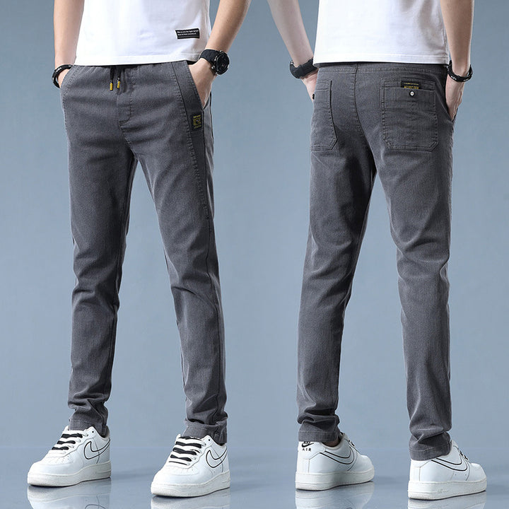 Herren stylische Chino-Hose mit verstellbarem Bund und modernen Details Aliams