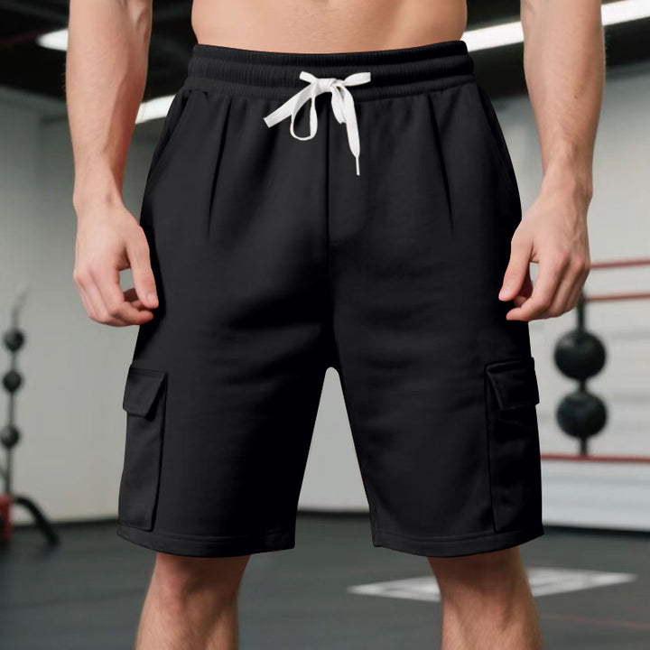 Herren Sportliche Cargo-Shorts mit elastischem Bund und praktischen Taschen Aliams