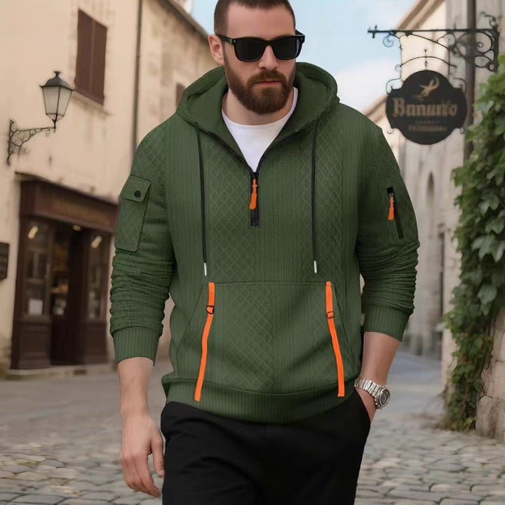 Herren sportlicher Kapuzenpullover mit innovativem Strukturdesign Aliams