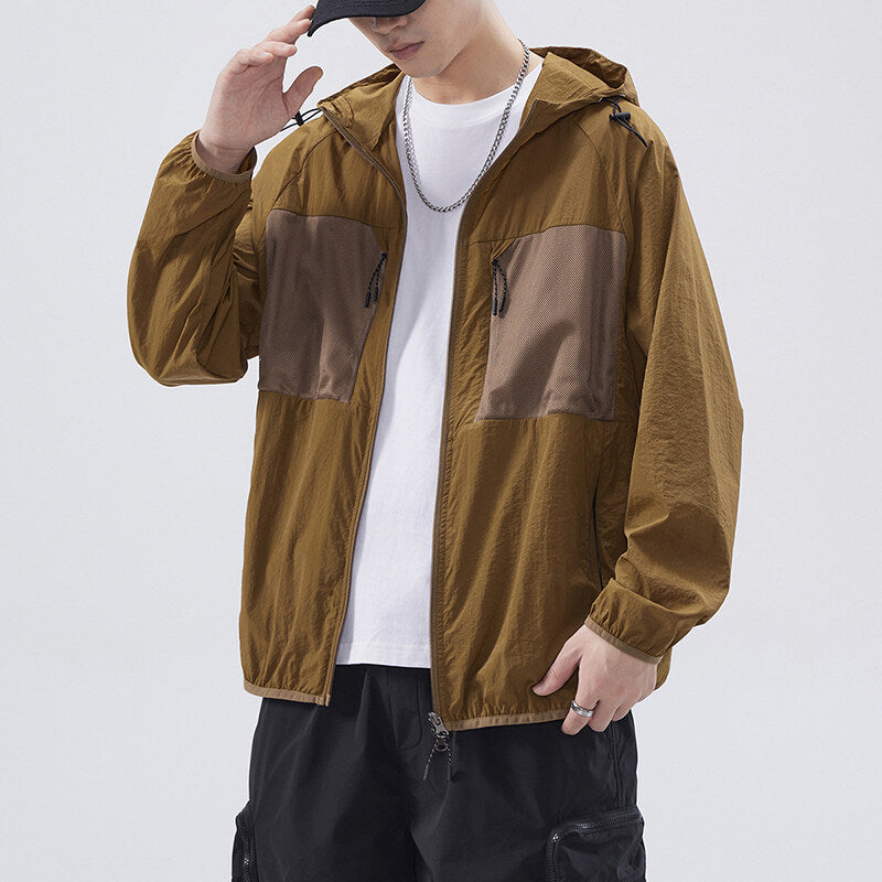 Herren Atmungsaktive Outdoor-Jacke mit Netzdetails Aliams