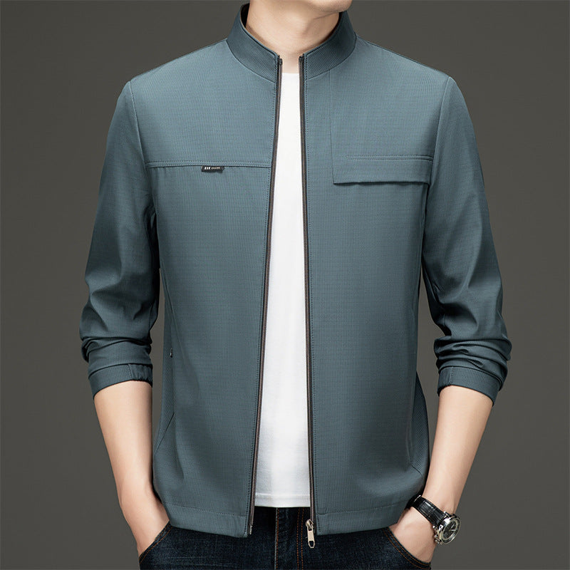 Herren elegante und sportliche Übergangsjacke mit Stehkragen Aliams