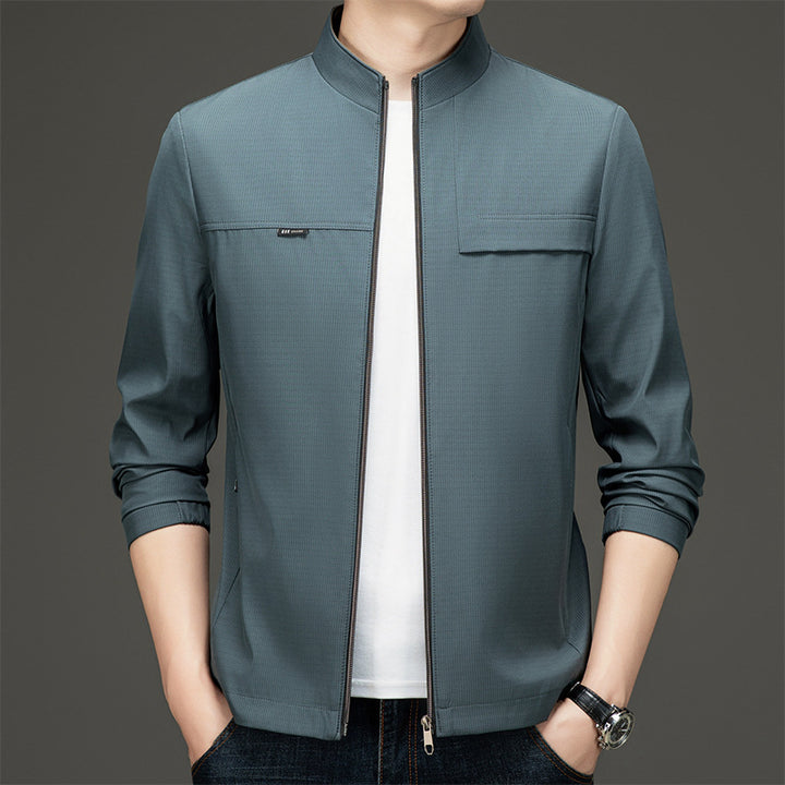 Herren elegante und sportliche Übergangsjacke mit Stehkragen Aliams