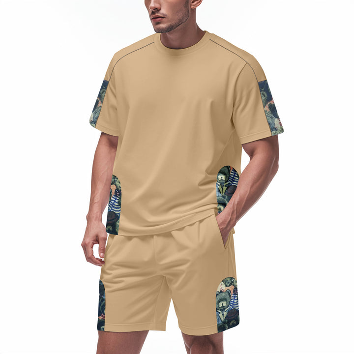 Herren Sportliches Freizeitset mit stylischem Print Aliams