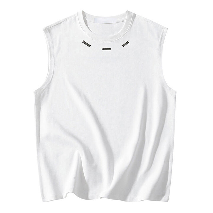 Herren ärmelloses T-Shirt mit stylischem Nähdetail Aliams