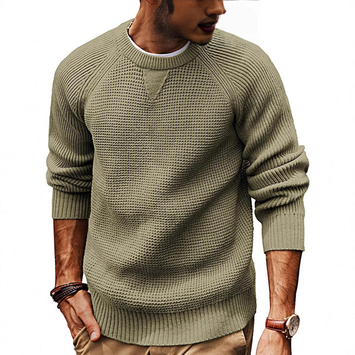 Herren Klassischer Strickpullover mit strukturiertem Muster Aliams