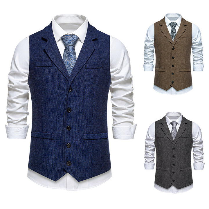 Herren eleganter Anzugweste aus hochwertigem Stoff Aliams