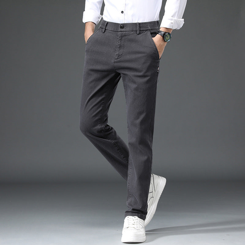 Herren elegante Slim-Fit Freizeithose Aliams