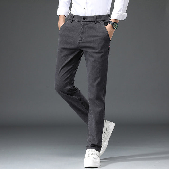 Herren elegante Slim-Fit Freizeithose Aliams