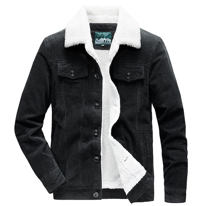 Herren Cordjacke mit stylischem Sherpa-Futter Aliams