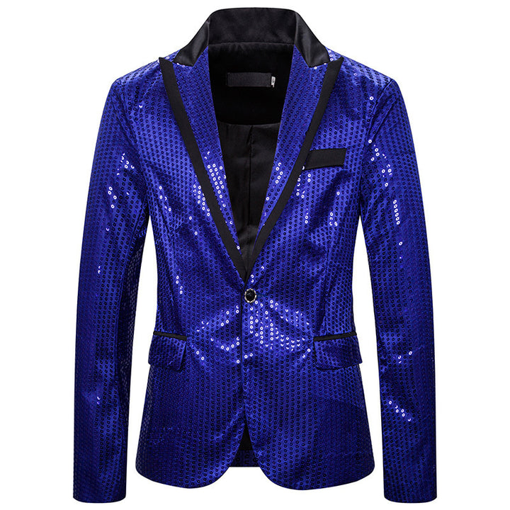 Herren eleganter Pailletten Blazer mit modernem Schnitt Aliams