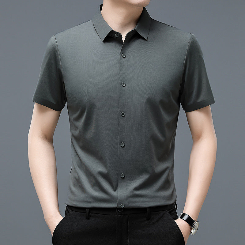 Herren elegantes Kurzarmhemd mit modernen Stofftechnologien Aliams