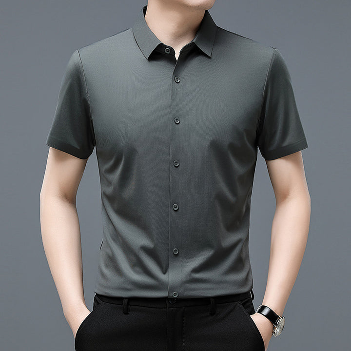 Herren elegantes Kurzarmhemd mit modernen Stofftechnologien Aliams
