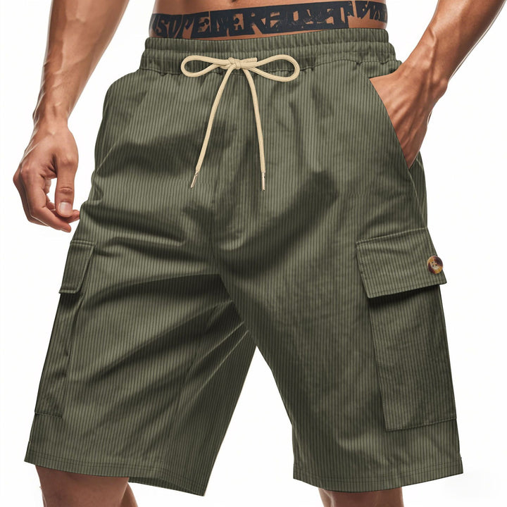 Herren Cargo-Shorts mit verstellbarem Kordelzug und praktischen Seitentaschen Aliams