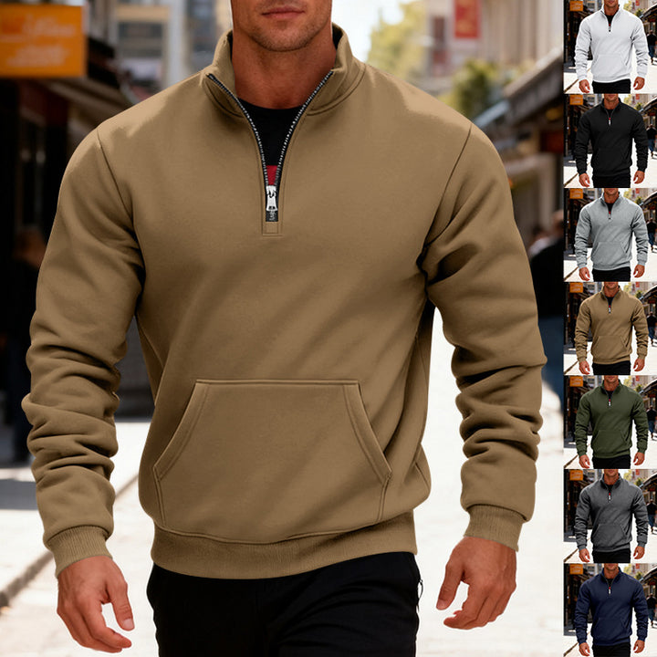 Herren Fleecejacke mit halbem Reißverschluss Aliams