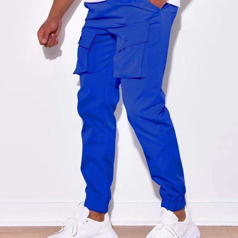 Herren Cargo-Hose mit vielen Taschen und elastischem Abschluss Aliams