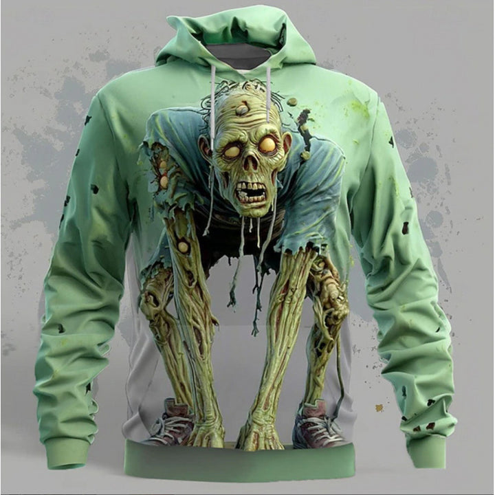 Herren Kapuzenpullover mit kreativem Zombie-Motiv Aliams