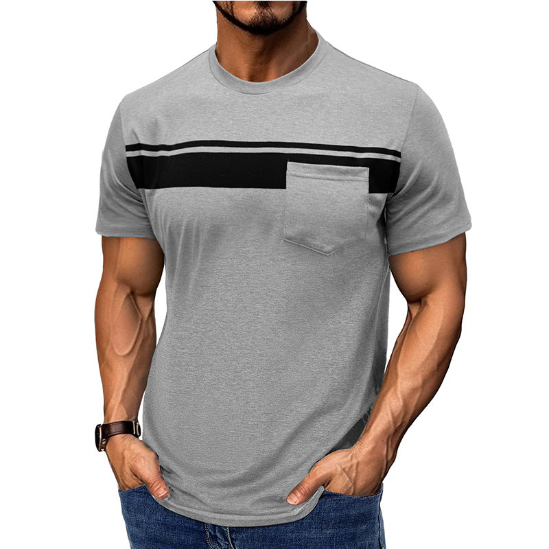 Herren Halbarmshirt mit dekorativer Brusttasche Aliams