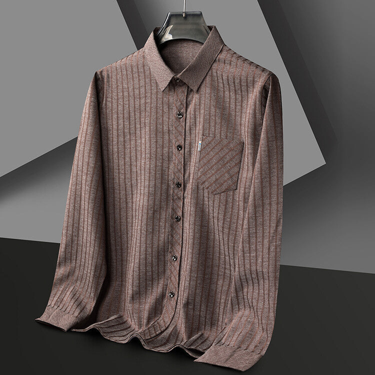 Herren stilvolles Slim-Fit Langarmhemd mit strukturiertem Design Aliams