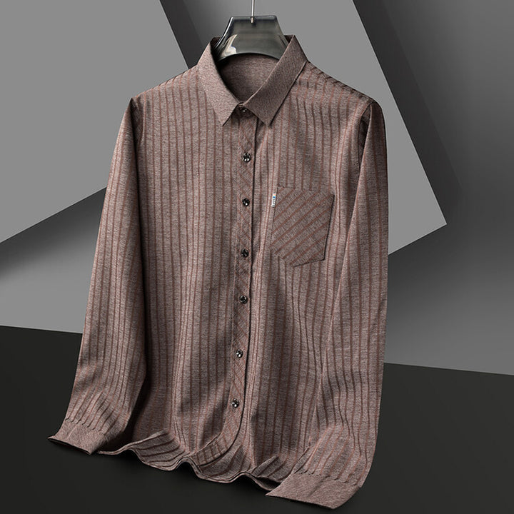 Herren stilvolles Slim-Fit Langarmhemd mit strukturiertem Design Aliams