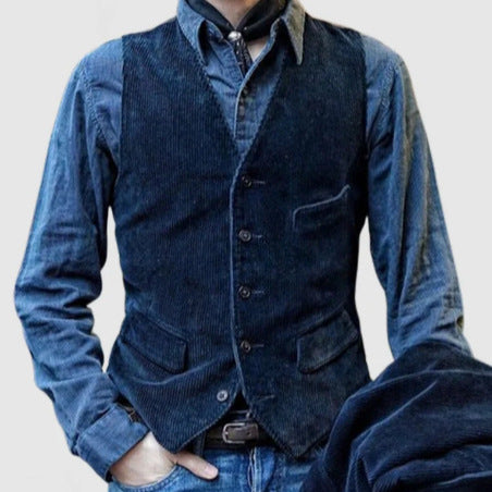 Herren Weste aus feinem Kord mit eleganter Passform Aliams