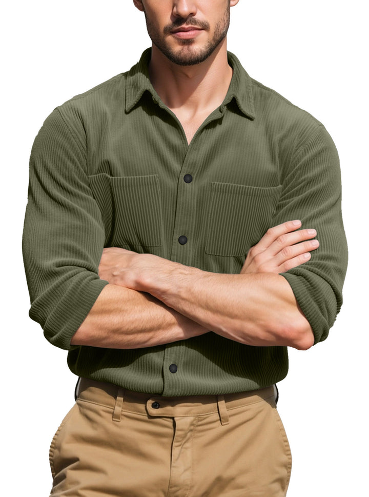 Herren Freizeithemd mit strukturiertem Design und praktischen Brusttaschen Aliams