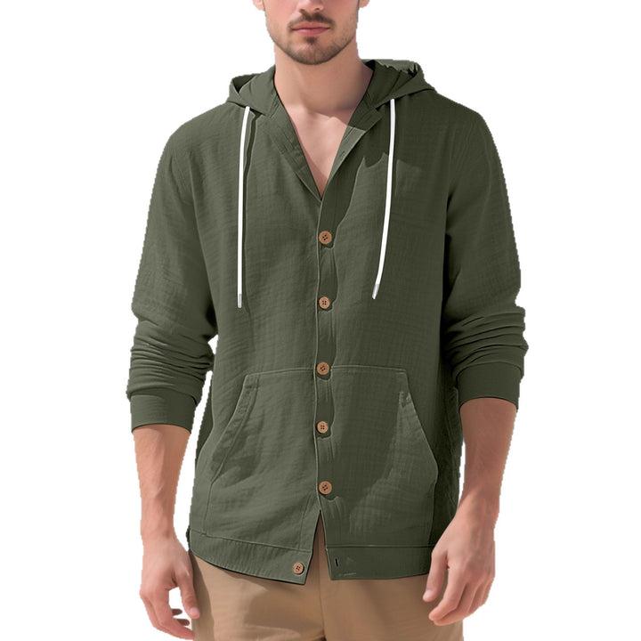 Herren elegante Freizeitjacke mit Kapuze und praktischen Taschen Aliams