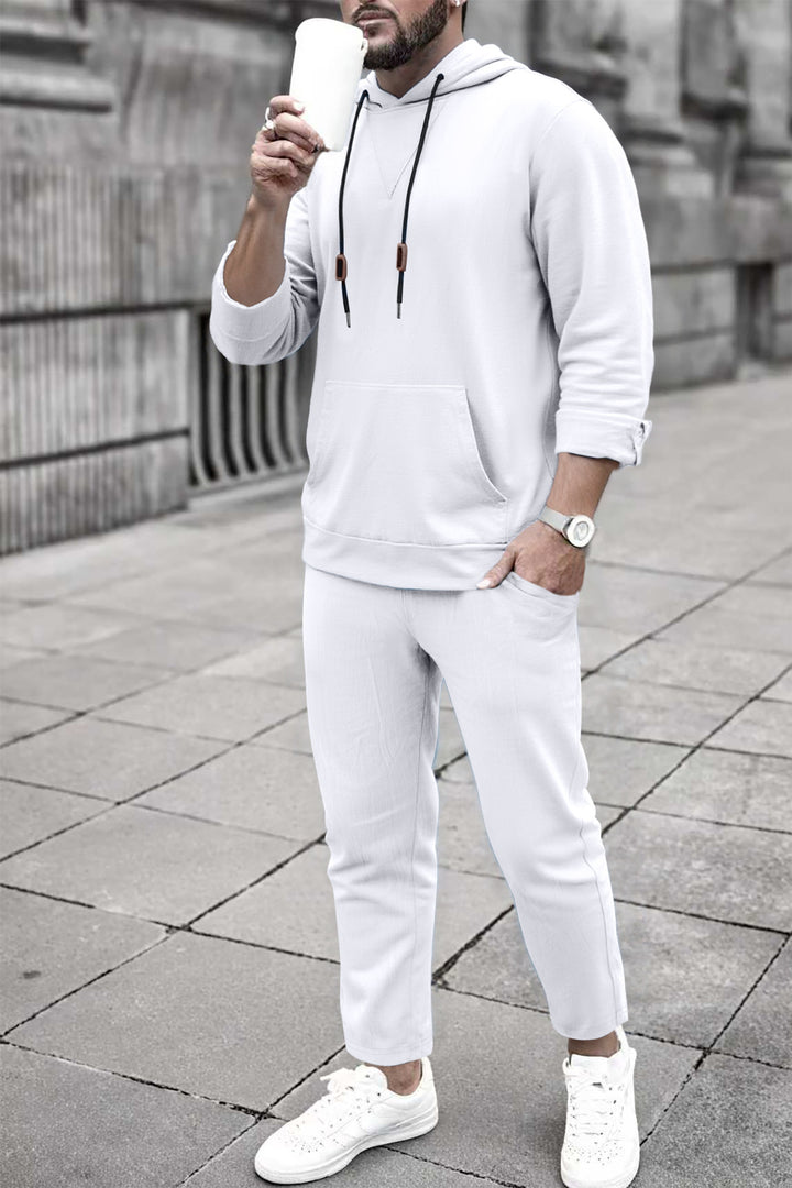 Herren Freizeit Hoodie und Jogginghose Set Aliams