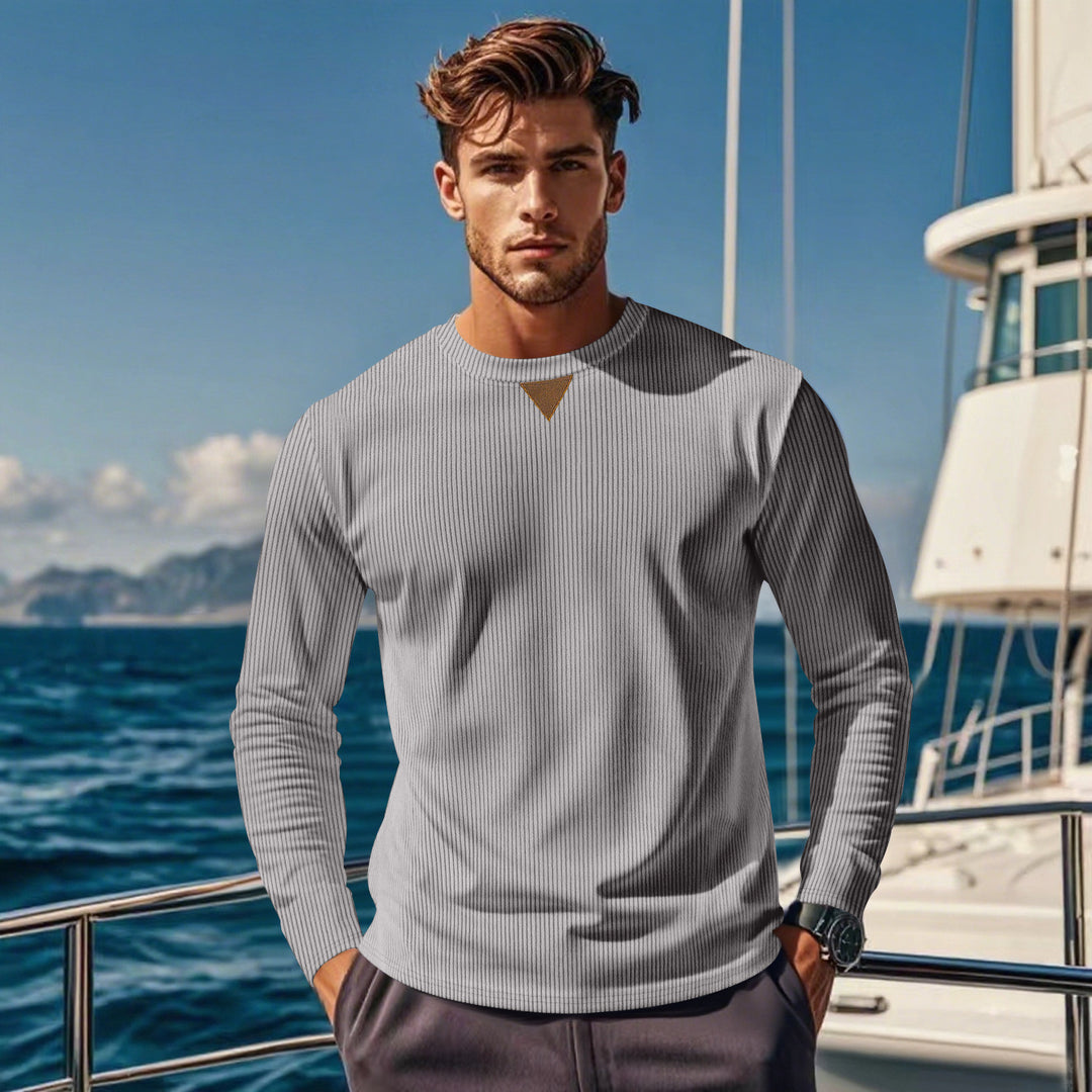 Herren Sportliches Langarmshirt mit innovativem Strukturdesign Aliams