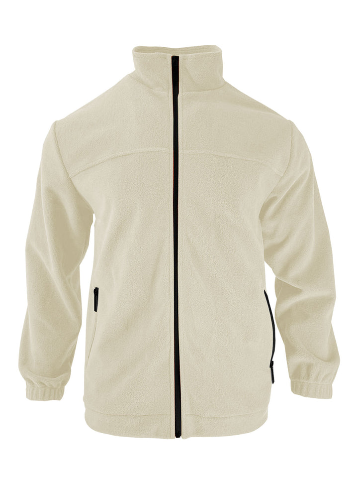 Herren Fleecejacke mit hohem Kragen und praktischen Reißverschlusstaschen Aliams