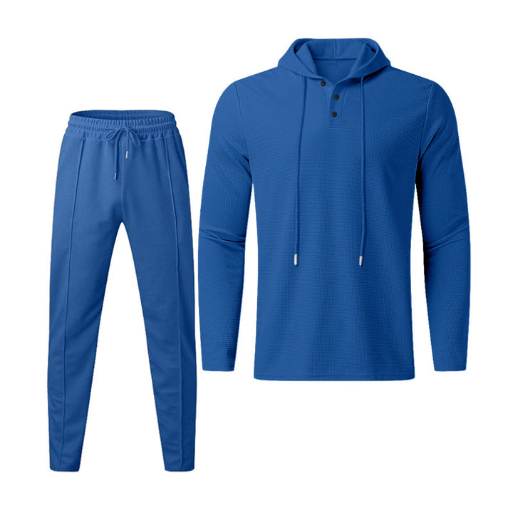 Herren sportives Hoodie und Jogginghose Set im strukturierten Design Aliams