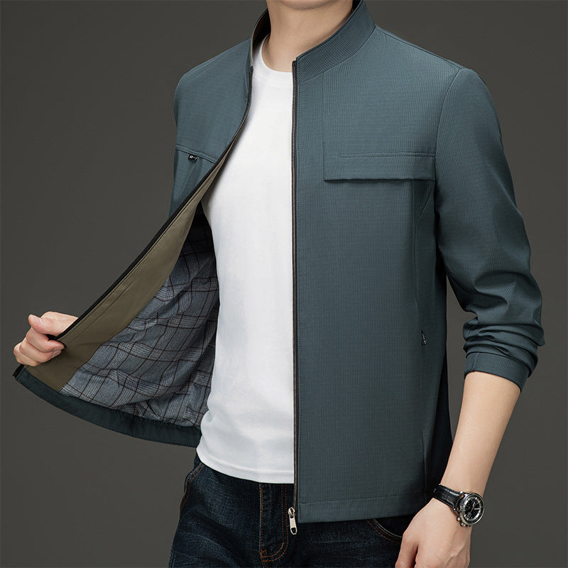 Herren elegante und sportliche Übergangsjacke mit Stehkragen Aliams