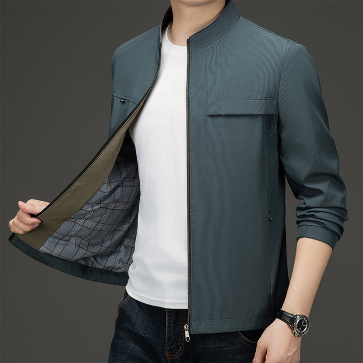 Herren elegante und sportliche Übergangsjacke mit Stehkragen Aliams