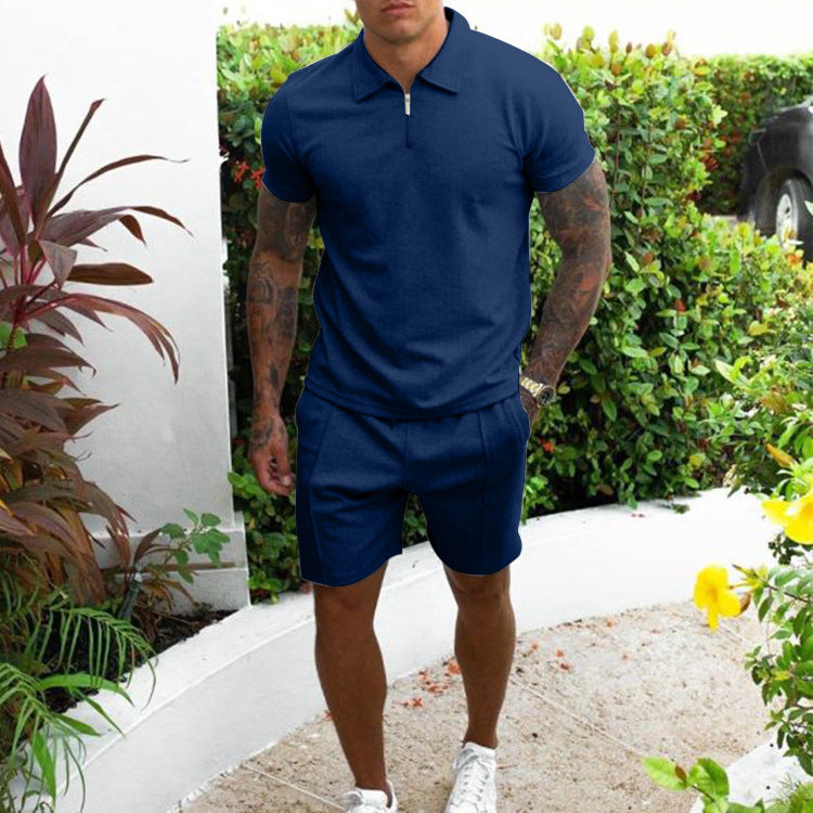 Herren Poloshirt und Shorts Set Aliams