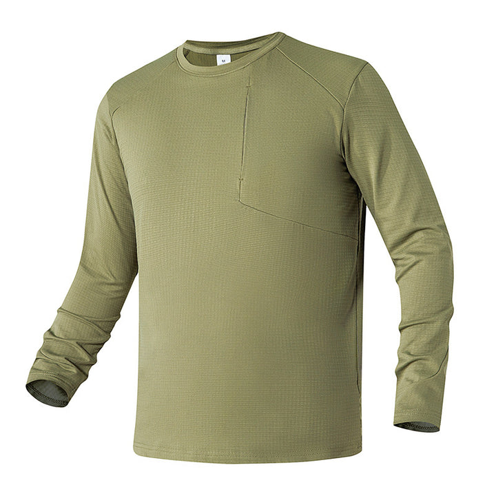 Herren Funktionslongsleeve mit atmungsaktiven Eigenschaften und praktischer Tasche Aliams