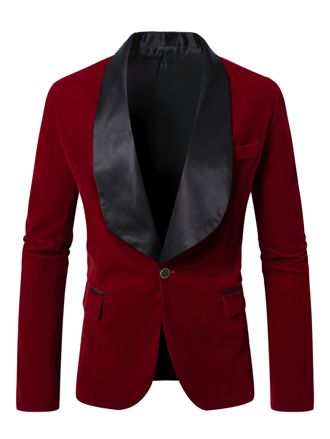 Herren eleganter Samtblazer mit satinierter Revers Aliams