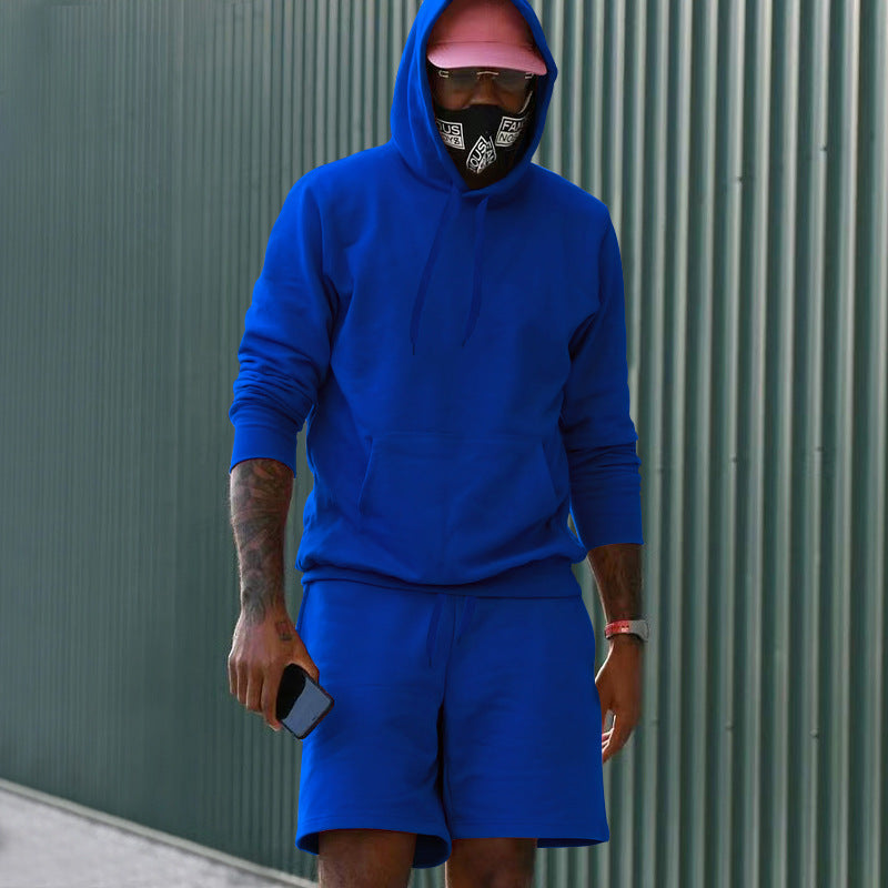 Herren Sportliches Hoodie- und Shorts-Set Aliams