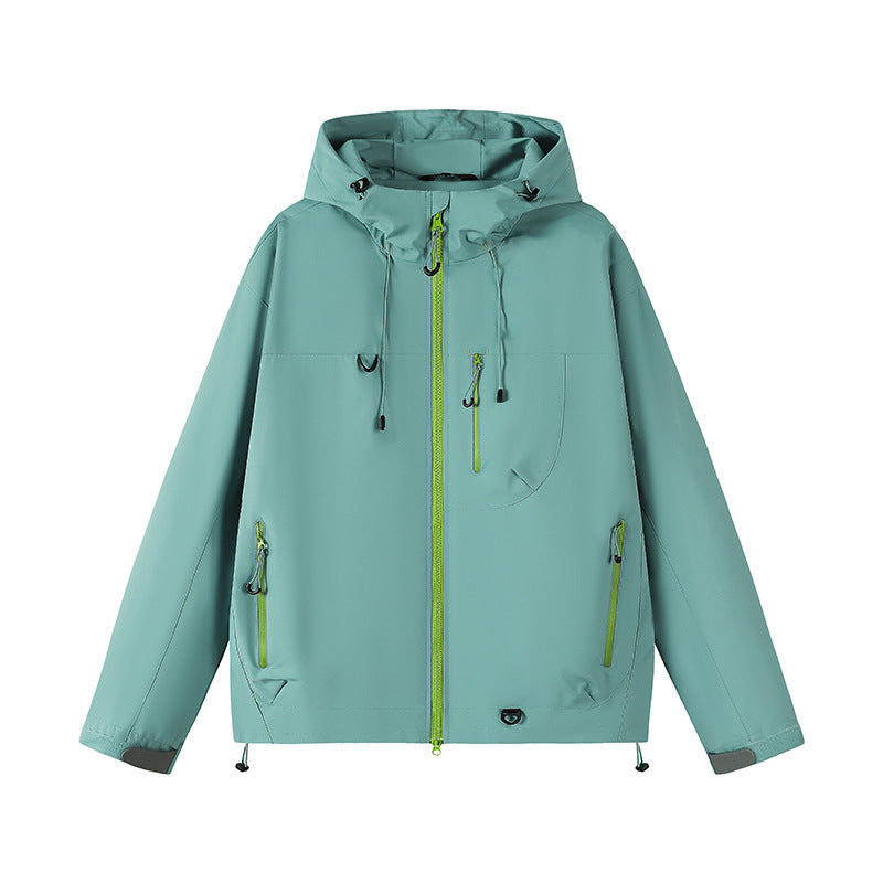 Herren technische Outdoor-Jacke mit verstellbarem Kapuzendesign und zahlreichen Reißverschlusstaschen Aliams