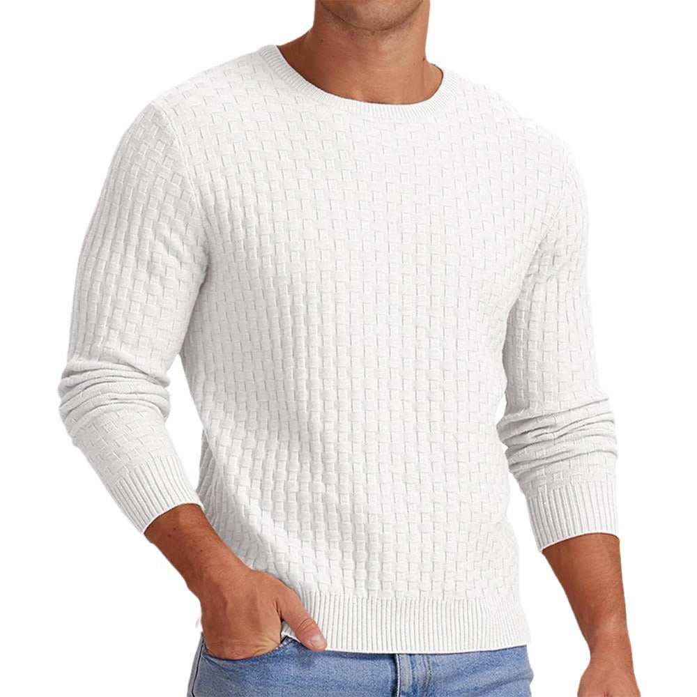 Herren strukturiertes Sweatshirt mit Rundhalsausschnitt und langem Arm Aliams