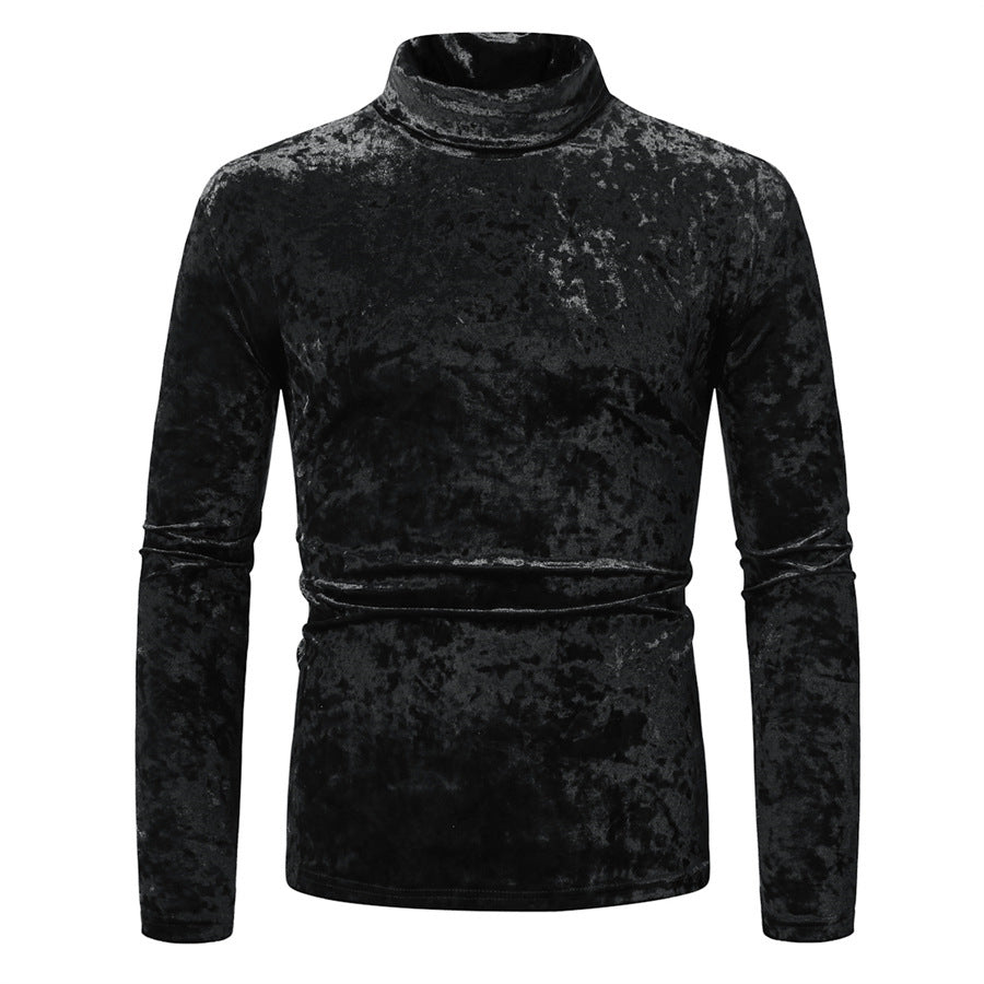 Herren Samt-Rollkragenpullover mit elegantem Design Aliams