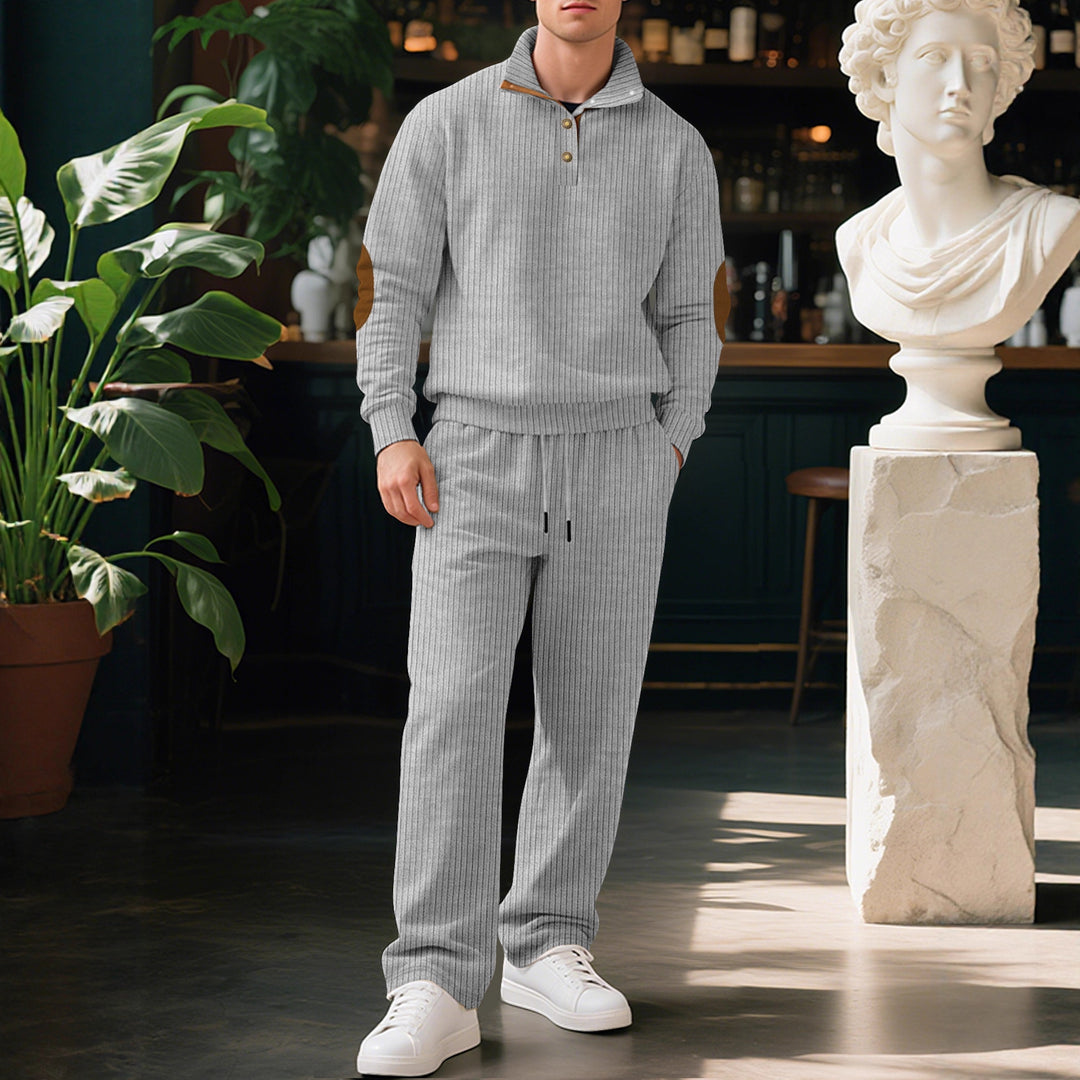 Herren sportliches Sweatshirt mit innovativem Knopfleisten-Design und modischen Akzenten Aliams