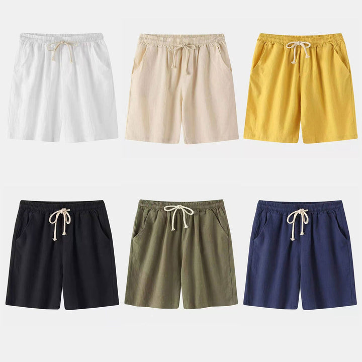 Herren Bermuda-Shorts mit elastischem Bund und seitlichen Taschen Aliams