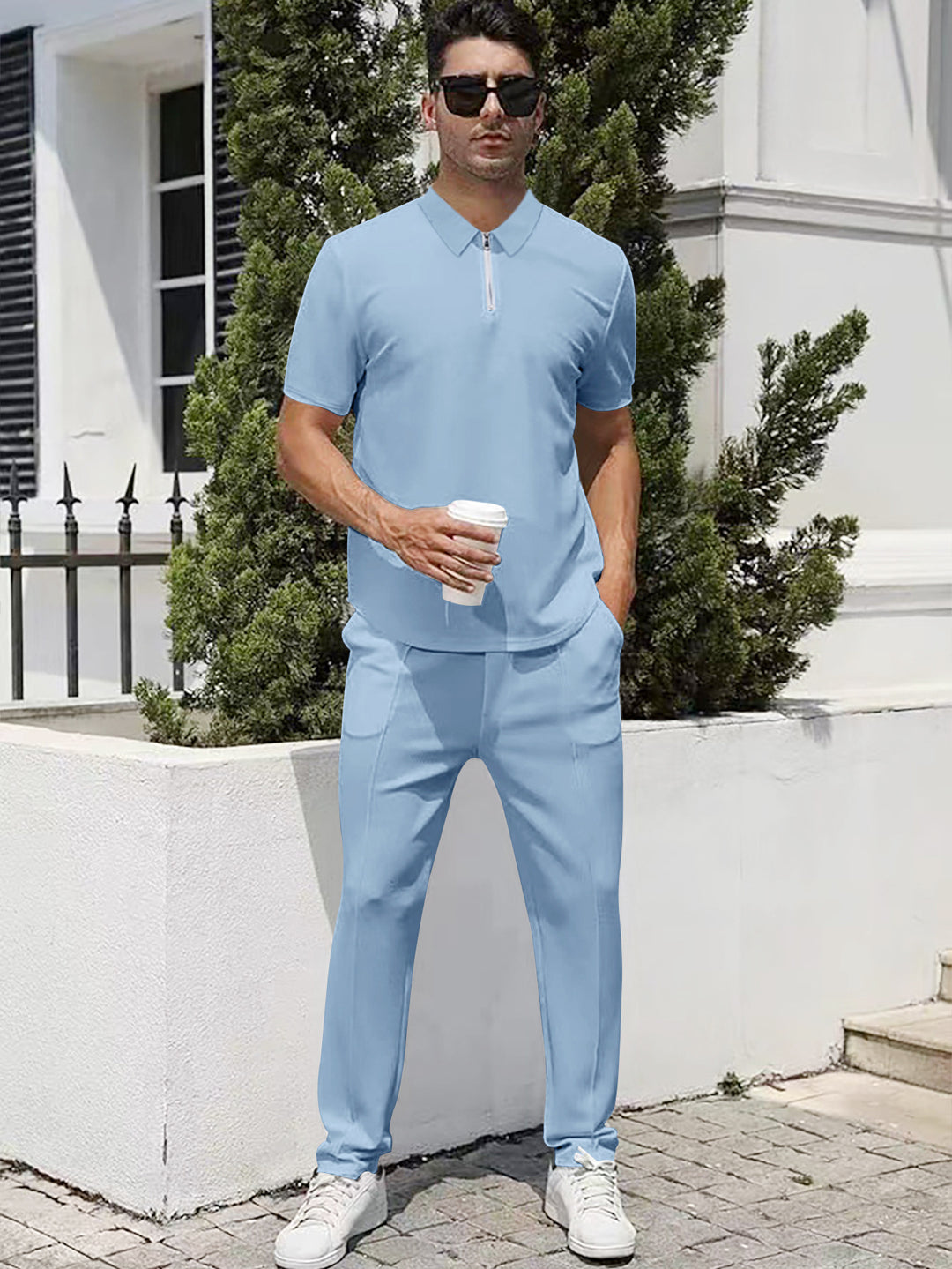 Herren sportliches Polo- und Jogginganzug-Set Aliams