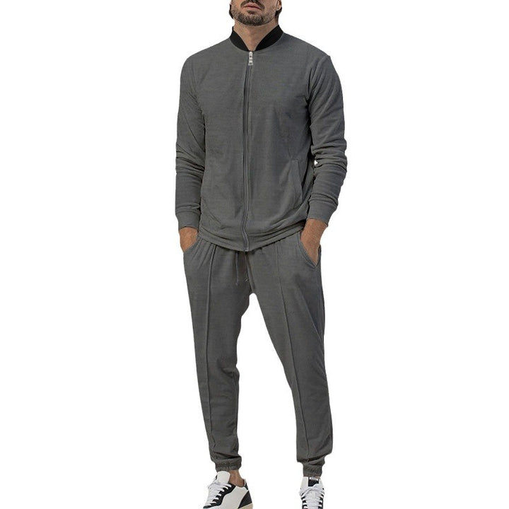Herren Sportlicher Freizeitanzug mit elastischem Bund und Reißverschluss Aliams