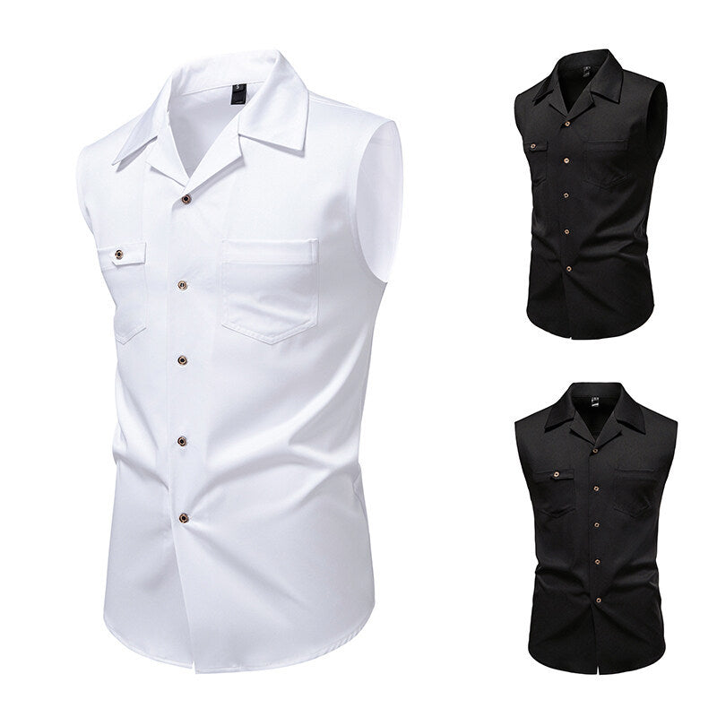 Herren ärmelloses Businesshemd Aliams