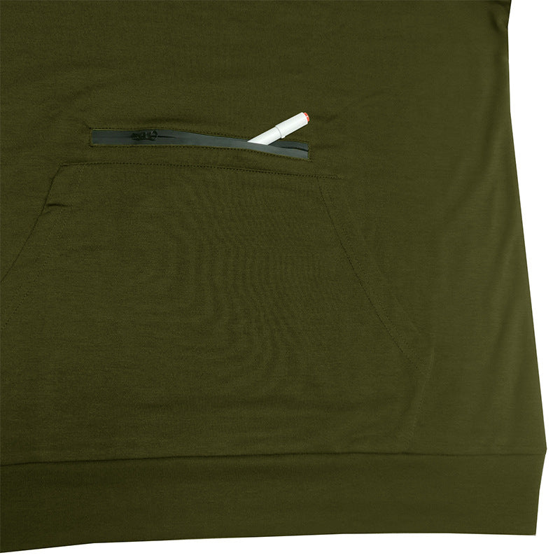 Herren Kurzarm-Hoodie mit praktischem Reißverschluss Aliams