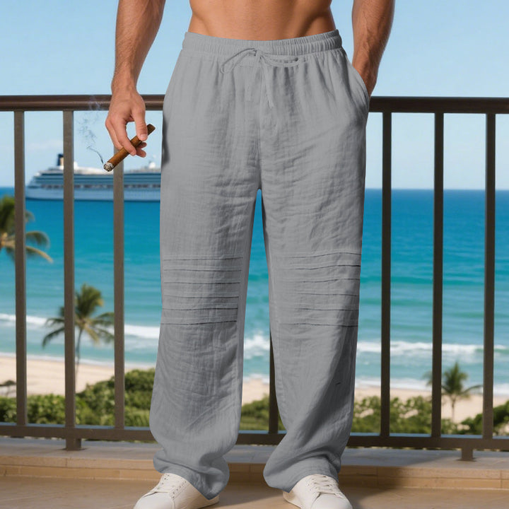 Herren bequeme Strandhose mit elastischem Bund und praktischen Seitentaschen Aliams