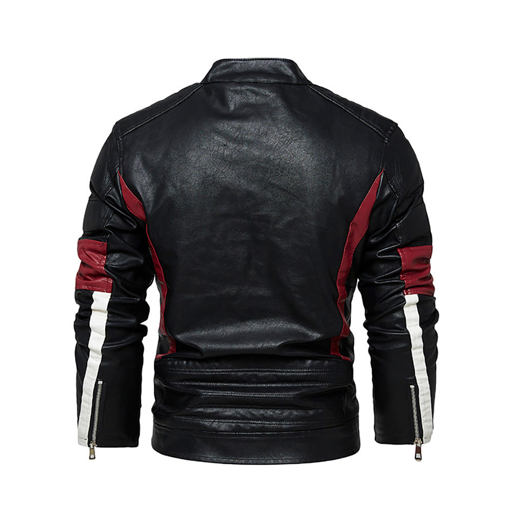 Herren stilvolle Bikerjacke aus hochwertigem Leder Aliams
