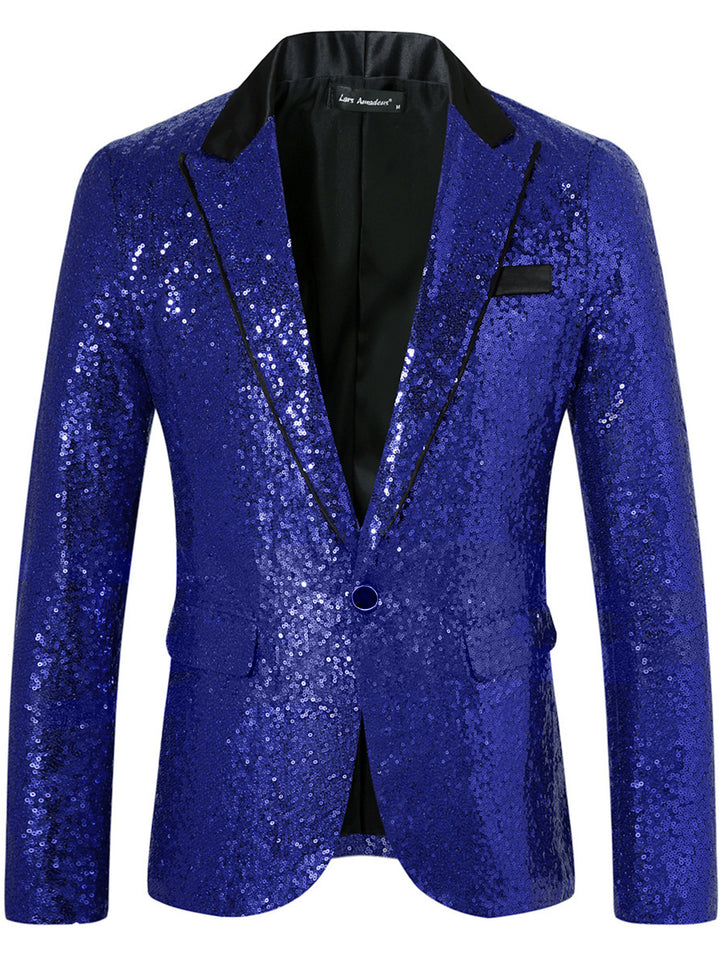Herren Glamouröser Paillettenblazer Aliams