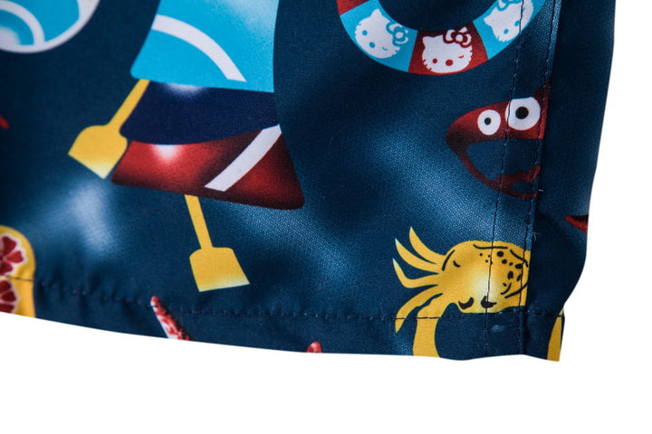 Herren Badeshorts mit lebhaftem maritimen Motiv und praktischer Schnürung Aliams