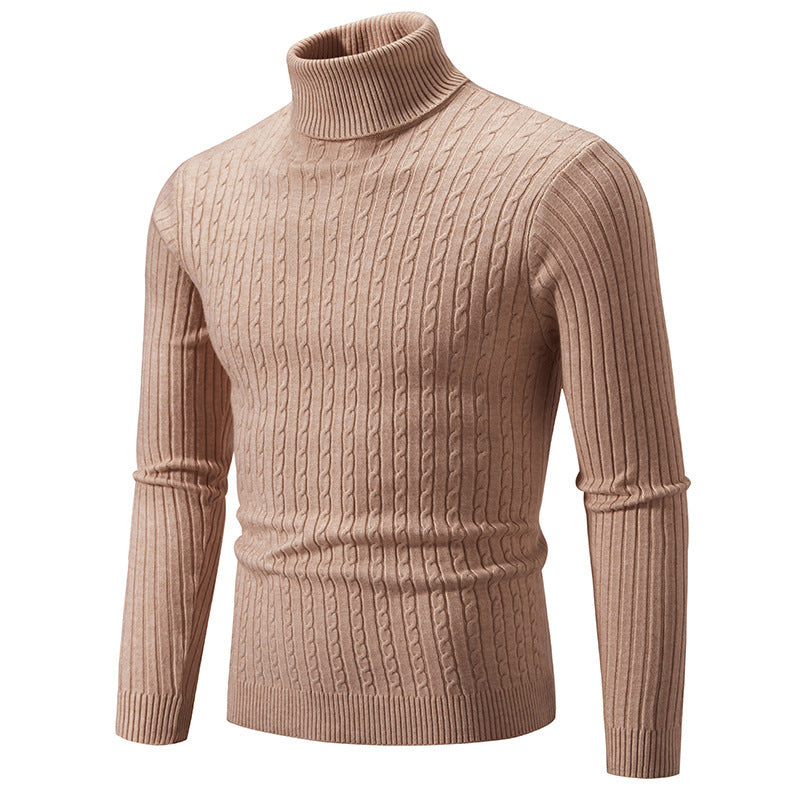 Herren Rollkragenpullover mit strukturiertem Strickmuster Aliams